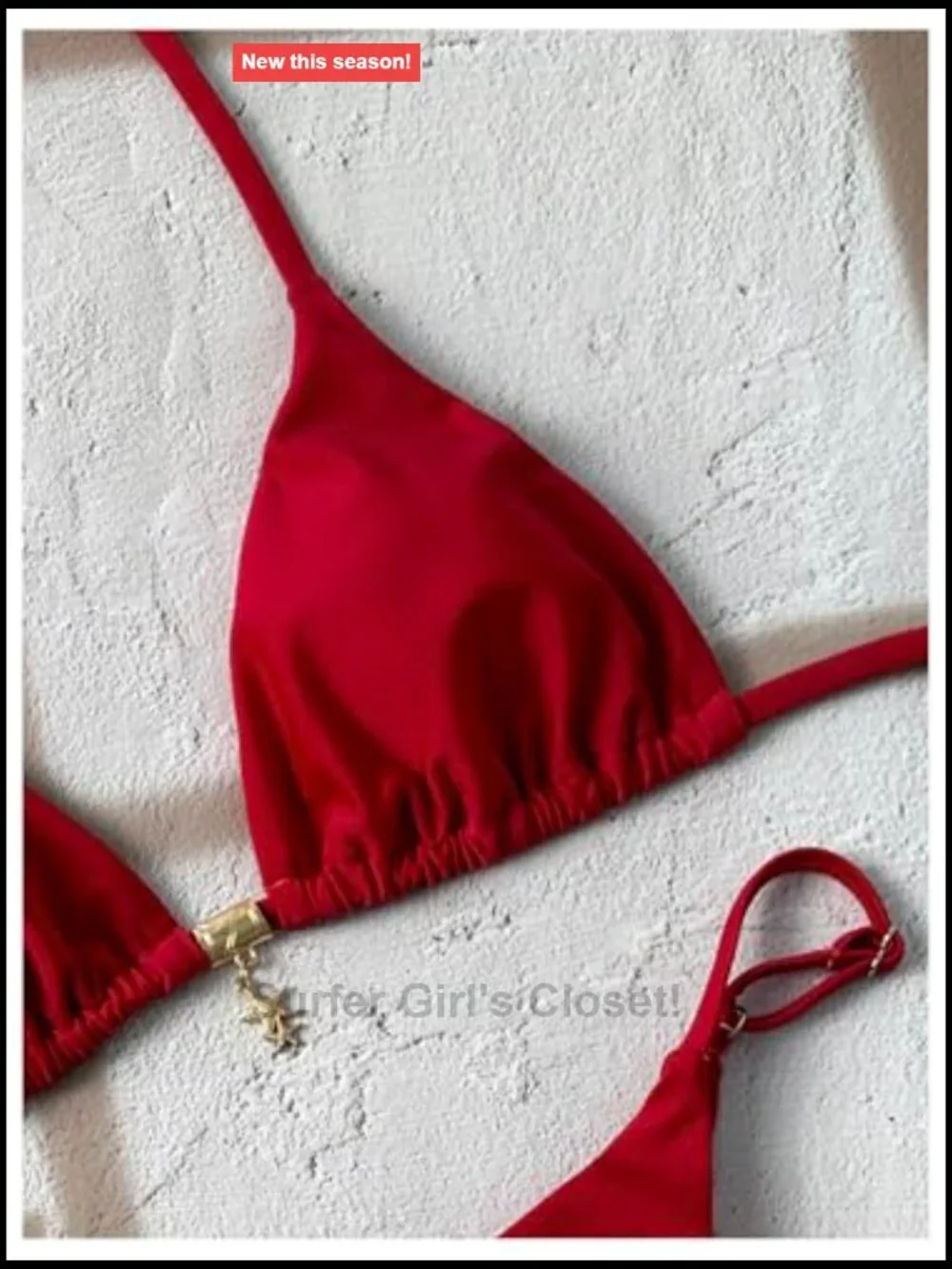 Women's High Cut Bikini Set Ruched Triangle Halter Swimsuit Two Piece